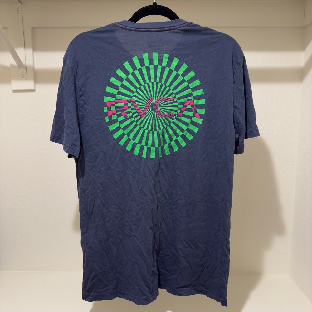Navy RVCA Men’s Tee - Picture 3 of 3